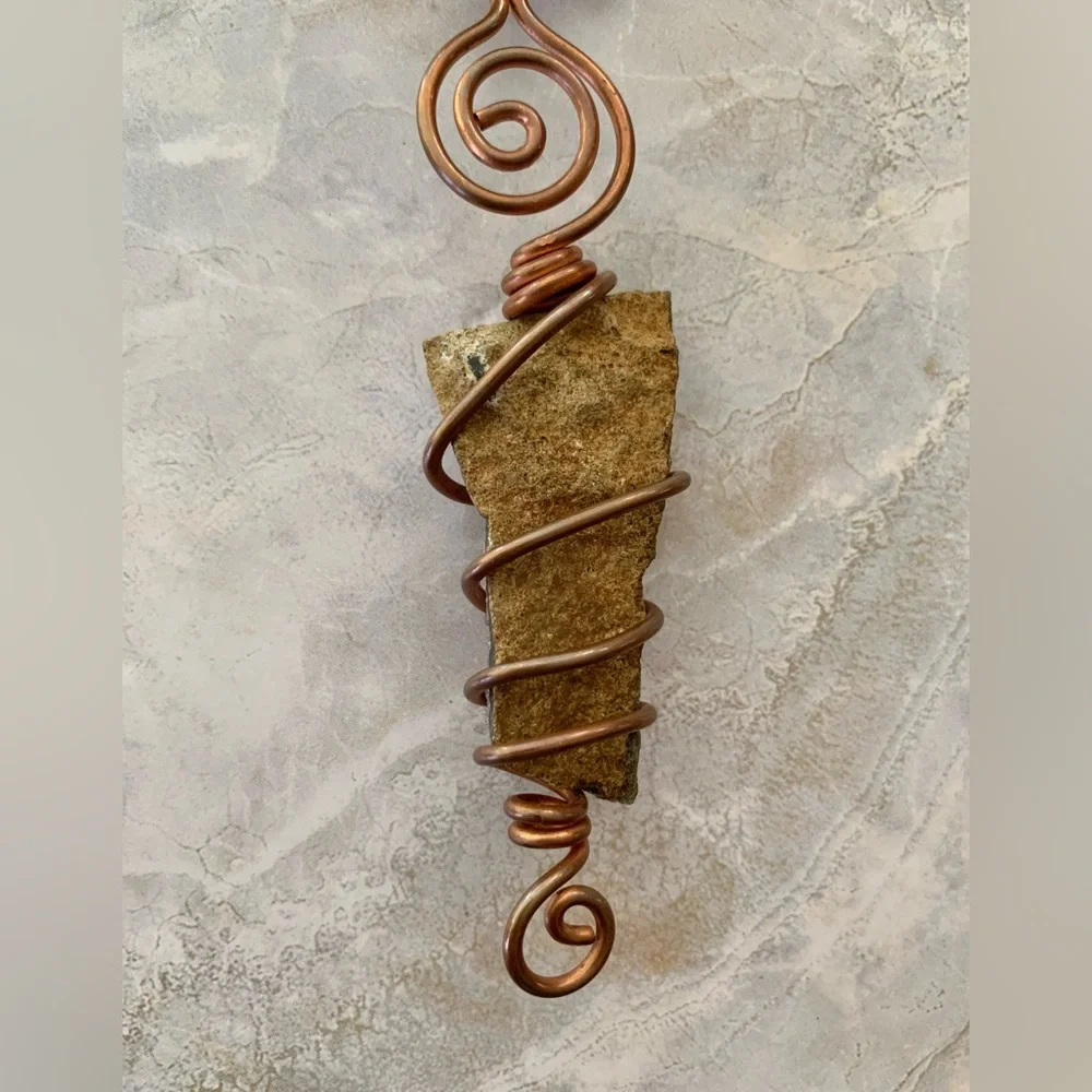 Artisan Amethyst Geode Copper Wire Wrapped Pendant Crystal Necklace - Picture 8 of 10